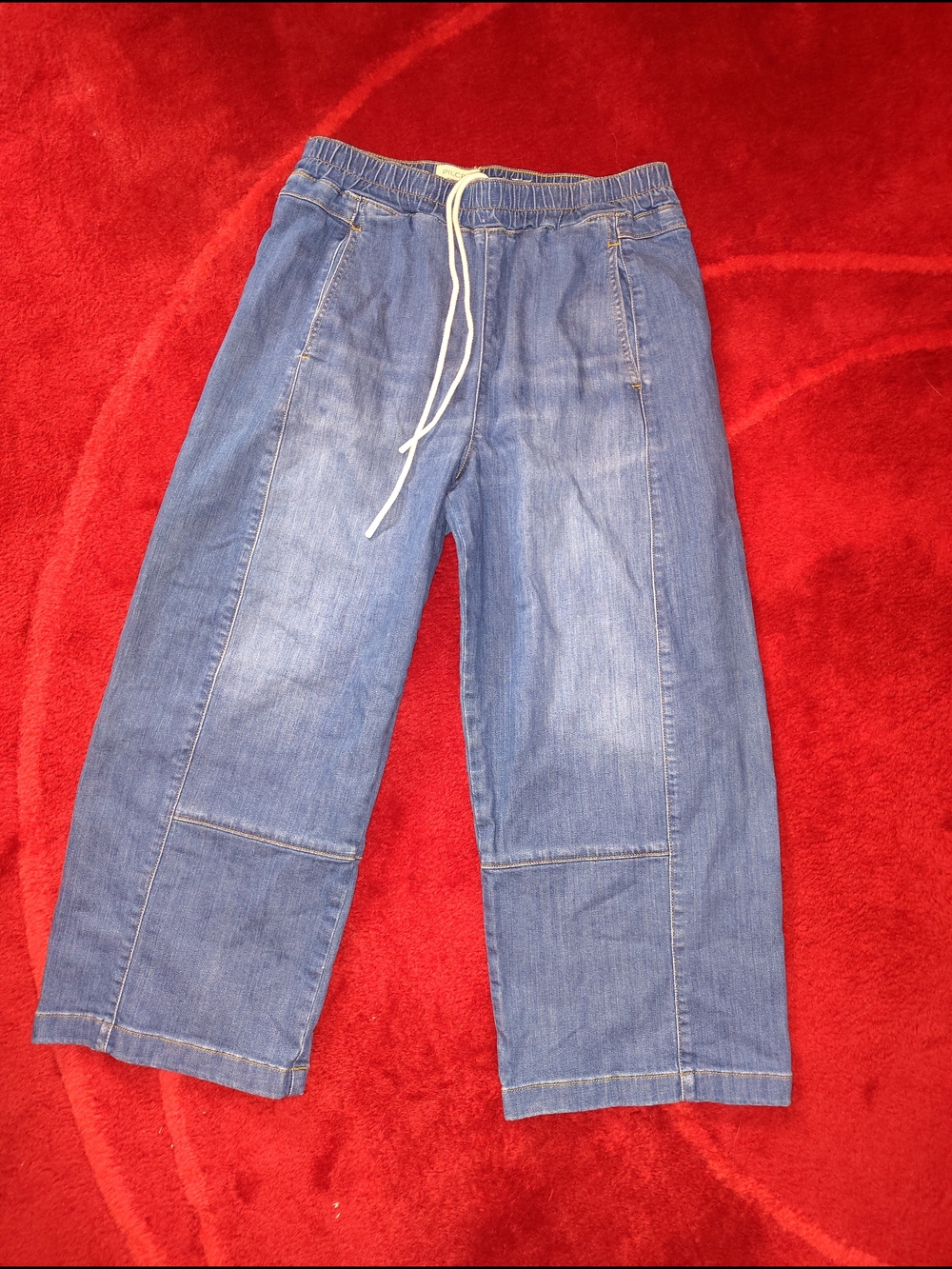 Pilcro Blue Drawstring Jeans - Wide Leg Sz M - Picture 6 of 6